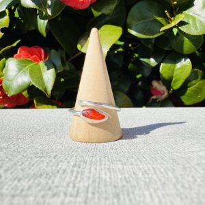 Adjustable Sea Glass Ring. Size T-X