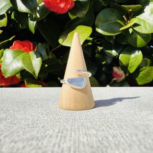 Adjustable Sea Glass Ring. Size M-Q