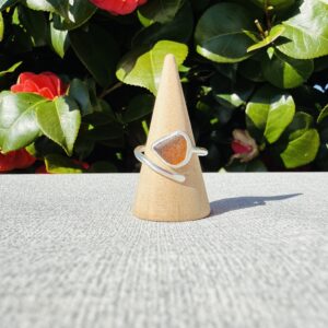Adjustable Sea Glass Ring. Size P-T