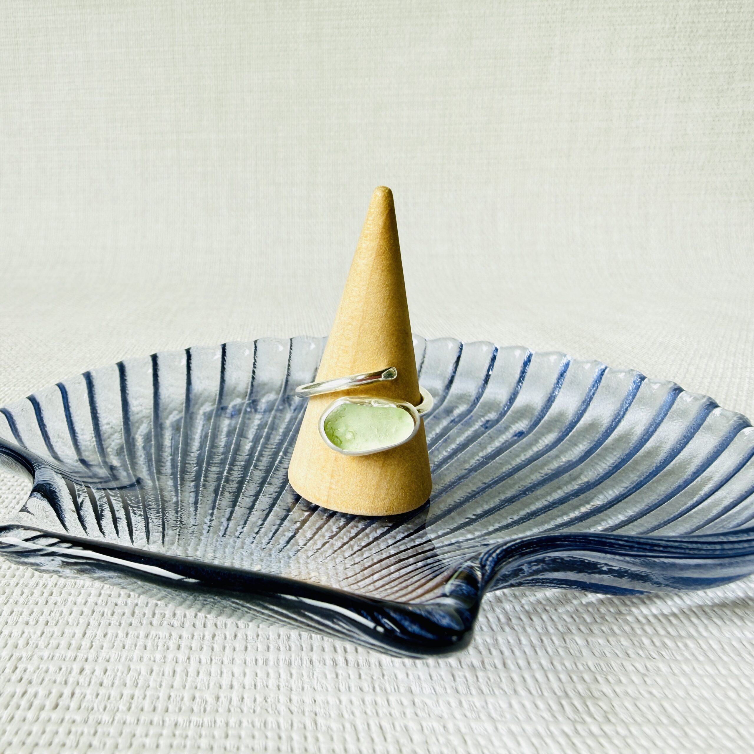 Adjustable Sea Glass Ring. Size P-T - Image 2