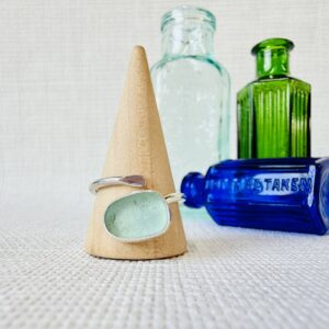 Adjustable Sea Glass Ring. Size R-V
