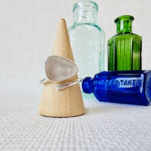 Adjustable Sea Glass Ring. Size N-R