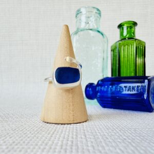 Adjustable Sea Glass Ring. Size H-L