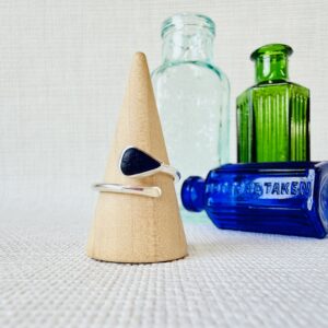 Adjustable Sea Glass Ring. Size N-R