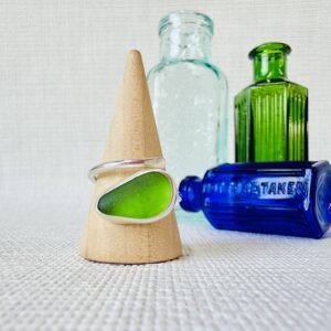 Adjustable Sea Glass Ring. Size O-S