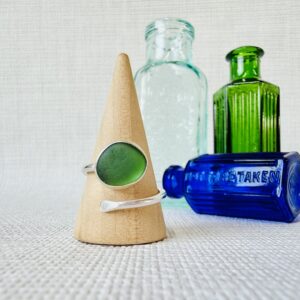 Adjustable Sea Glass Ring. Size P-T