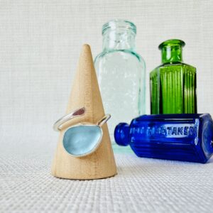 Adjustable Sea Glass Ring. Size M-Q