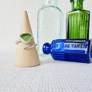 Adjustable Sea Glass Ring. Size I-M
