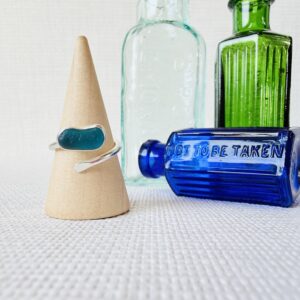 Adjustable Sea Glass Ring. Size L-P