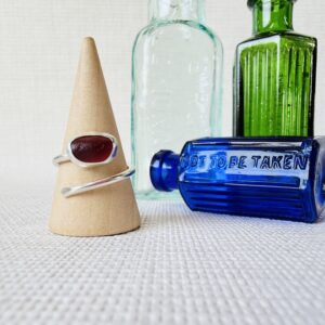 Adjustable Sea Glass Ring. Size N-R