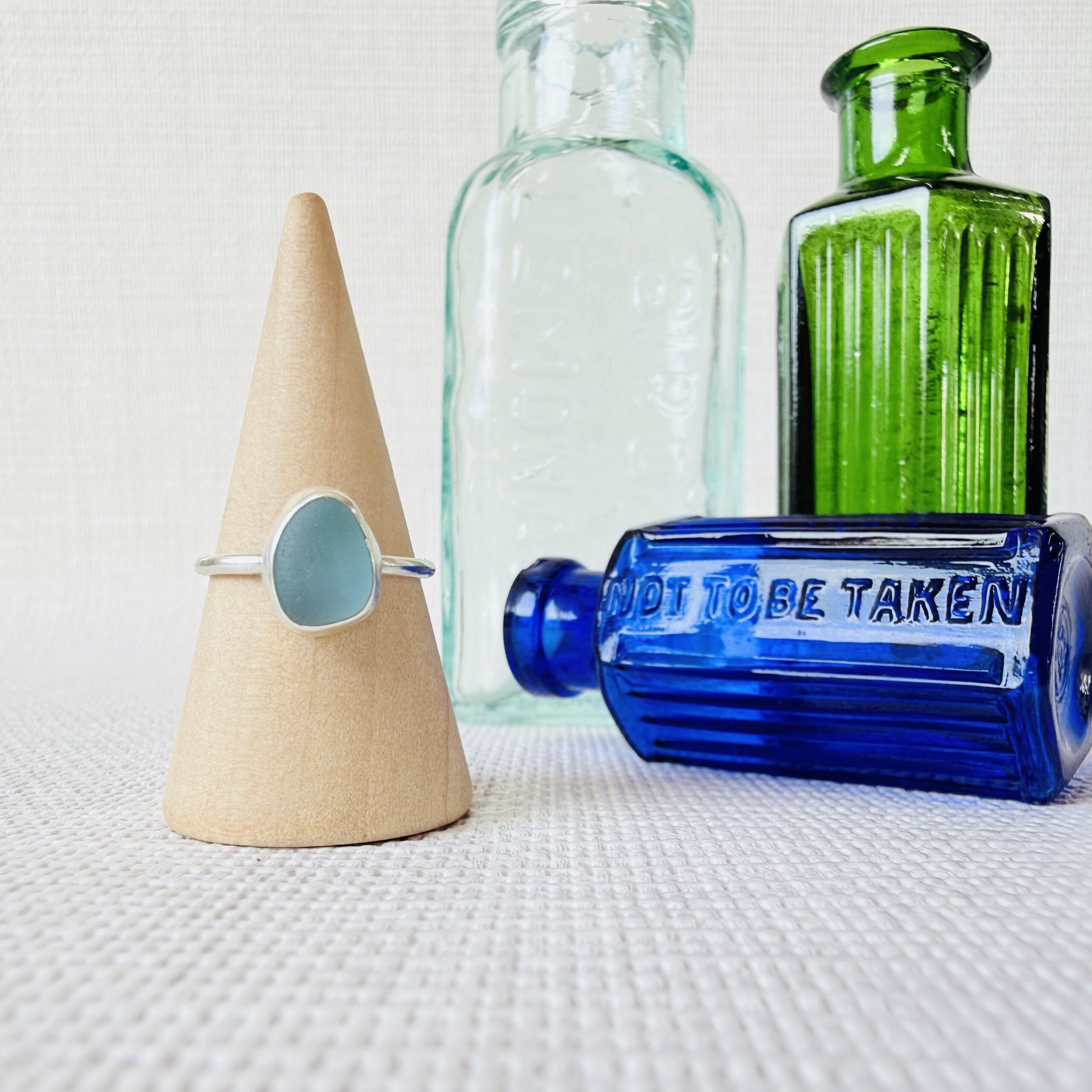 Size L - Sea Glass Ring